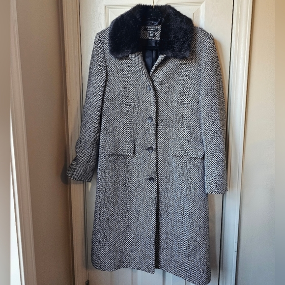 louben Jackets & Blazers - Vintage Designer Louben Faux Fur Wool Coat